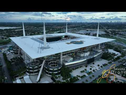 Hard Rock Stadium 4k Drone Footage