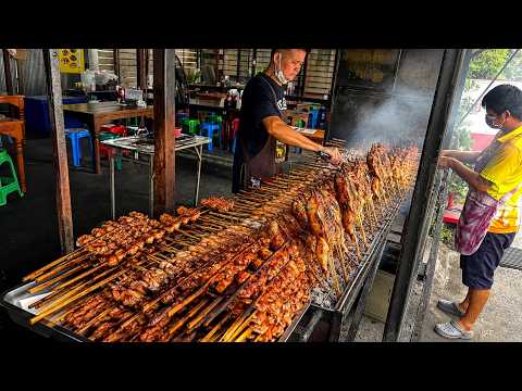 Amazing Charcoal Grilled Chicken by a Master Chef - Thai Street Food