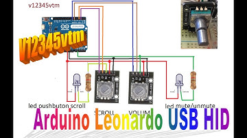 Arduino Usb HID Volume Control + Scroll Wheel + buttons as multimediacontroller