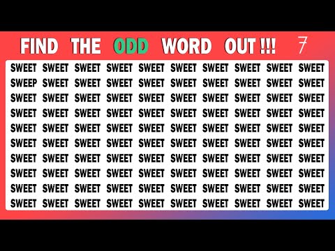How Good Are Your Eyes CAN YOU FIND THE ODD WORD OUT Puzzle Quiz #3