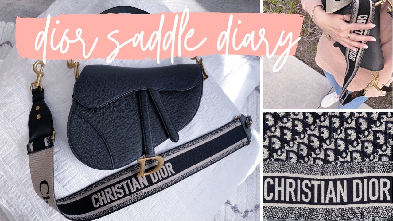 Shop Christian Dior SADDLE SADDLE POUCH WITH STRAP