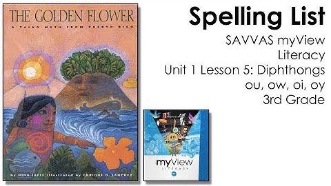 SAVVAS MyView Literacy Spelling Unit 1 Lesson 5 - 3rd Grade