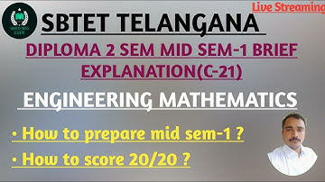 Diploma 2 sem maths revision class @SRINIVASMATHS #maths #diploma #polytechnic