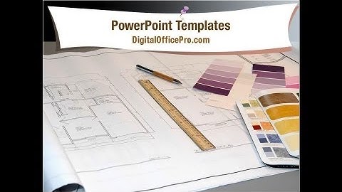 Scale Drawing PowerPoint Template Backgrounds - DigitalOfficePro #08655