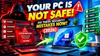 10 Windows Security Mistakes You MUST Fix in 2026 🚨 Protect Your PC Now!