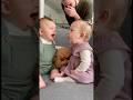 喧嘩する赤ちゃん達👶犬はどうしていいか分からず固まってしまう。。。#dog #baby #cute #funny #shorts #shortvideo #赤ちゃん