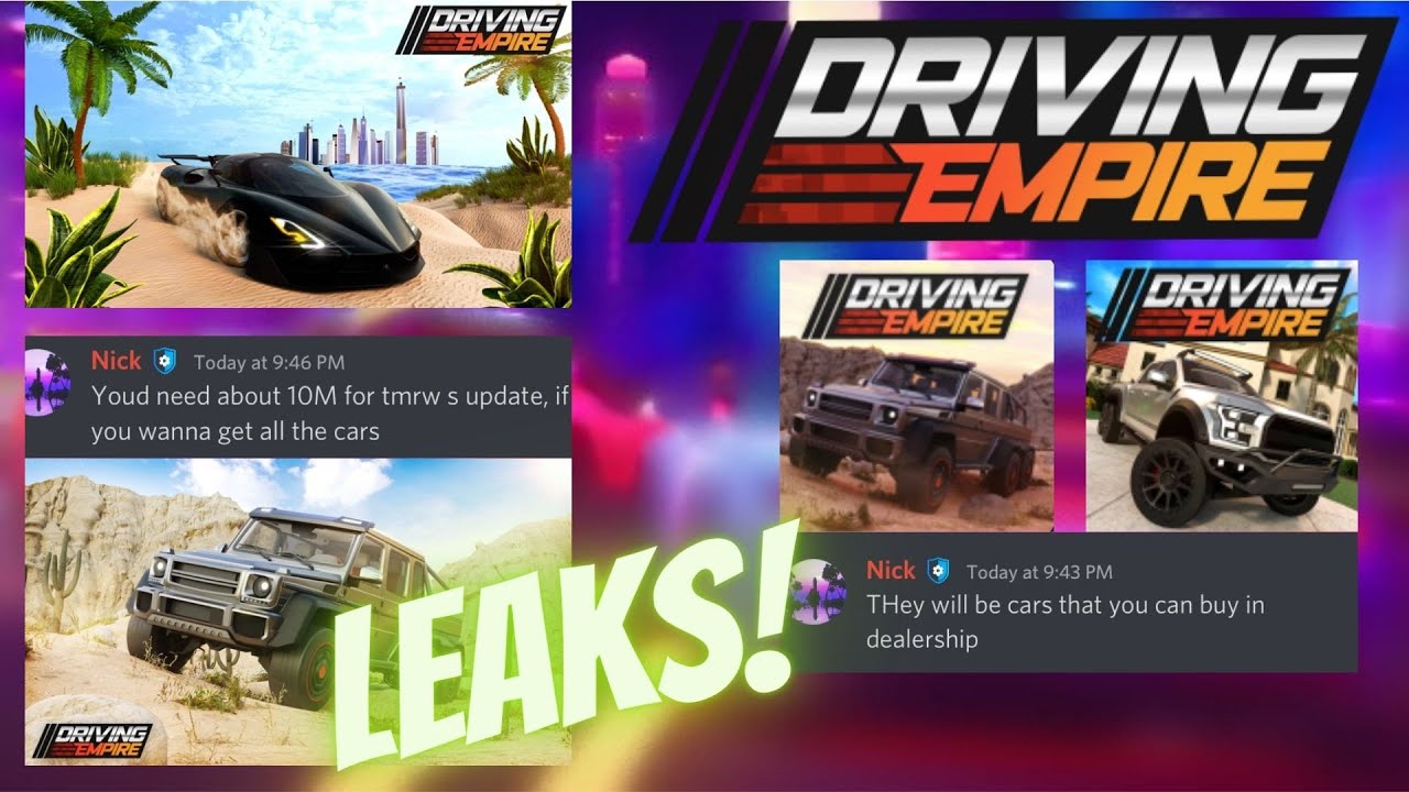 Driving Empire Leaks! Part 3 (Roblox) YouTube