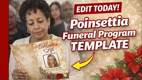 Ponsietta Funeral Program Template - The Funeral Program Site