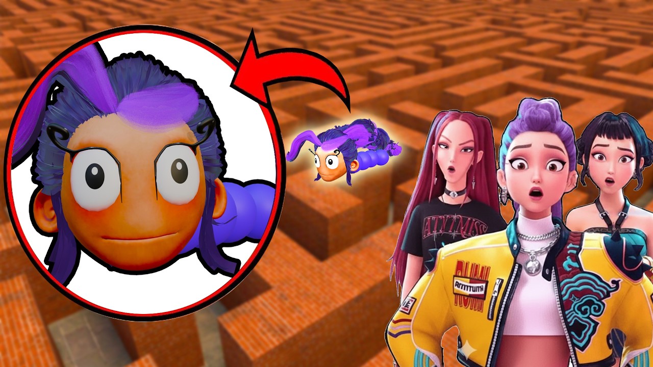 ¿Podrán escapar las KPOP DEMON HUNTERS del LABERINTO de LILY LOVEBRAIDS GUSANO HAMBRIENTO?