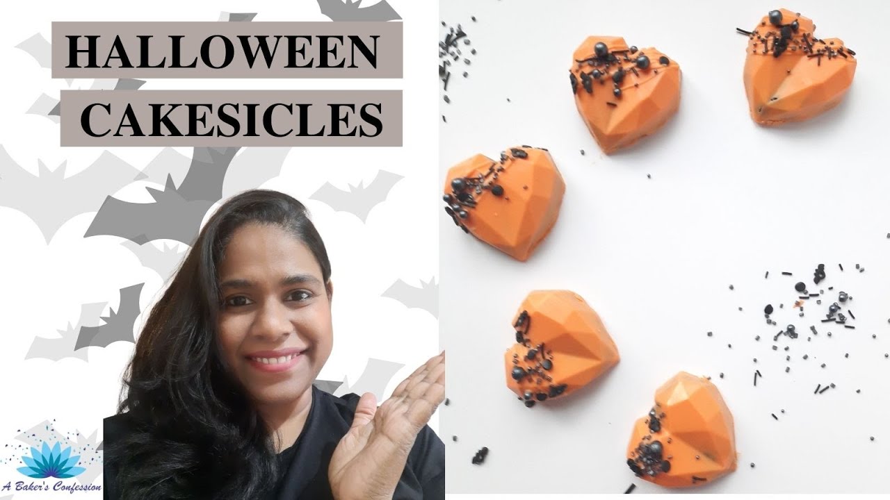 How to make Halloween Cakesicles | Geometric Cake Hearts | Cakesicles 101 | A Baker's Confession