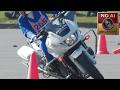 Female Slalom Master Police Motorcycle Rodeo Gymkhana Honda CB1300 Flawless Maneuver MPD2052021