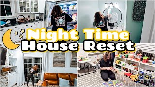 Night Time House Reset | After Dark Clean With Me 2024 | Cleaning Motivation | Evening Routine