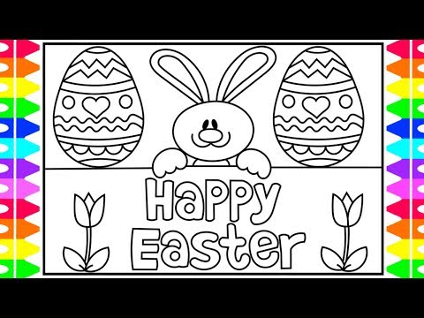 how-to-draw-the-easter-bunny-for-kids-🐰🌈🌷-easter-bunny-coloring-pages-for-kids-|-happy-easter
