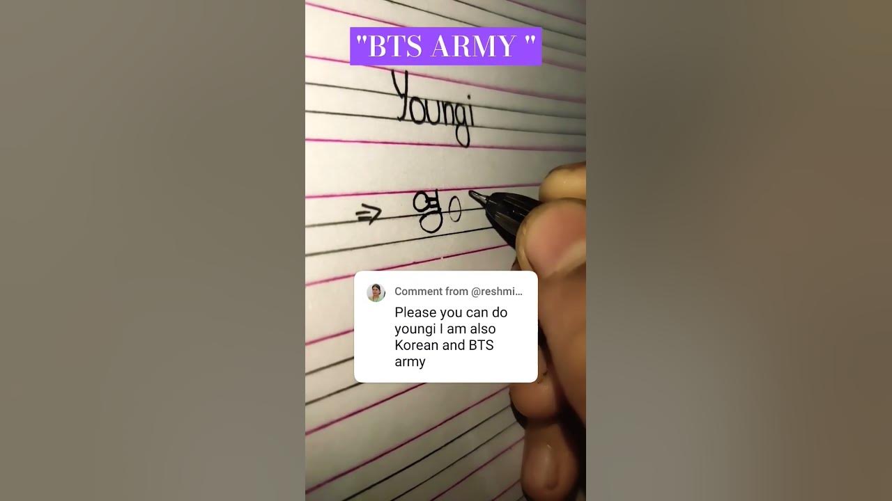 how-to-write-bts-army-in-korean-language-cursive-kpop-korean