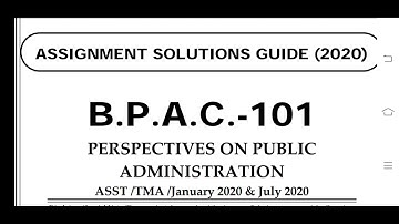 BPAC 101 Ignou Solved Assignment 2020-21