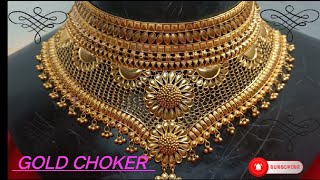 How to make (gold choker ) with very limited metal in this video please subscribe ♥♥