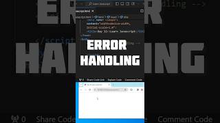 how to use try and catch in JavaScript #bug #share #shorts
