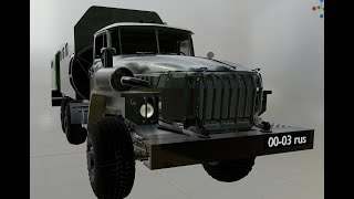 We created a 3D model of the Ural 4320.