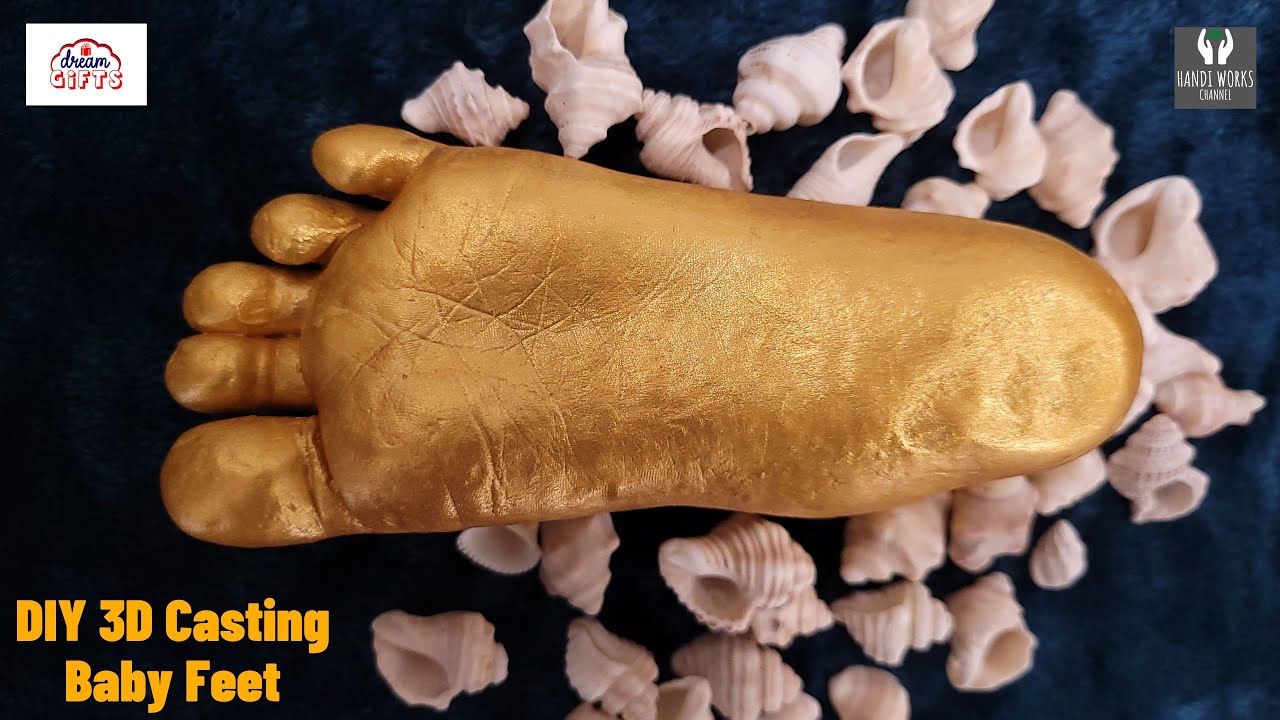 DIY 3D Casting Baby Feet Making Baby feet impression using casting kit Feet casting at Home