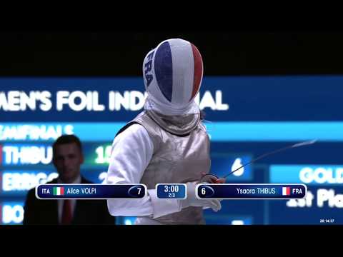 2018 Wuxi World Championships - WF Ind FINAL VOLPI (ITA) v THIBUS (FRA)