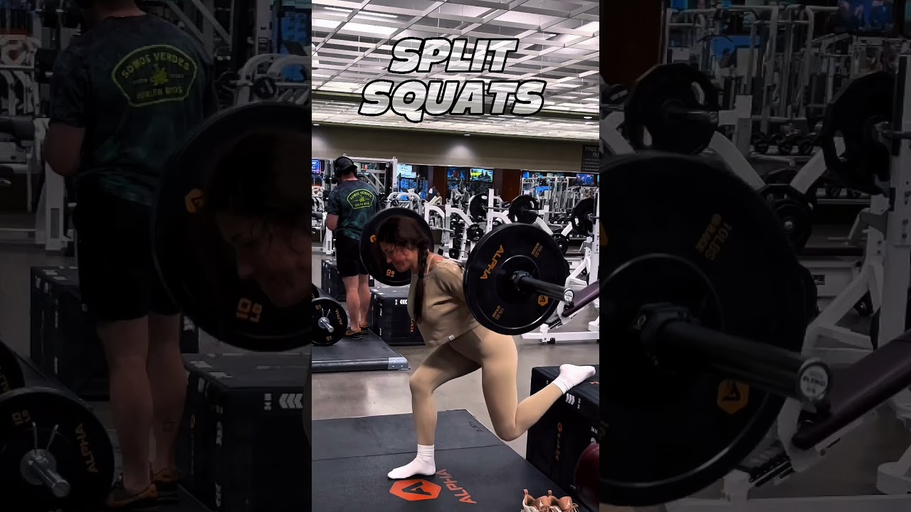 SPLIT SQUATS THE BEST WAY TO ISOLATE THE WHOLE LEG ONE AT A TIME #squats #splitsquats #workout #fit