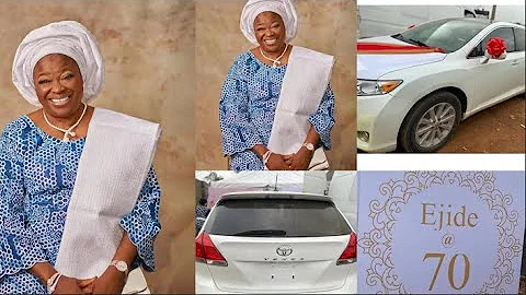 See Tears Of Joy! Femi Adebayo Father,Oga Bello Surprises His Wife with a Big Car On her Birthday