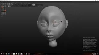 Sculpting a Doll Head in Sculptris as it crashes