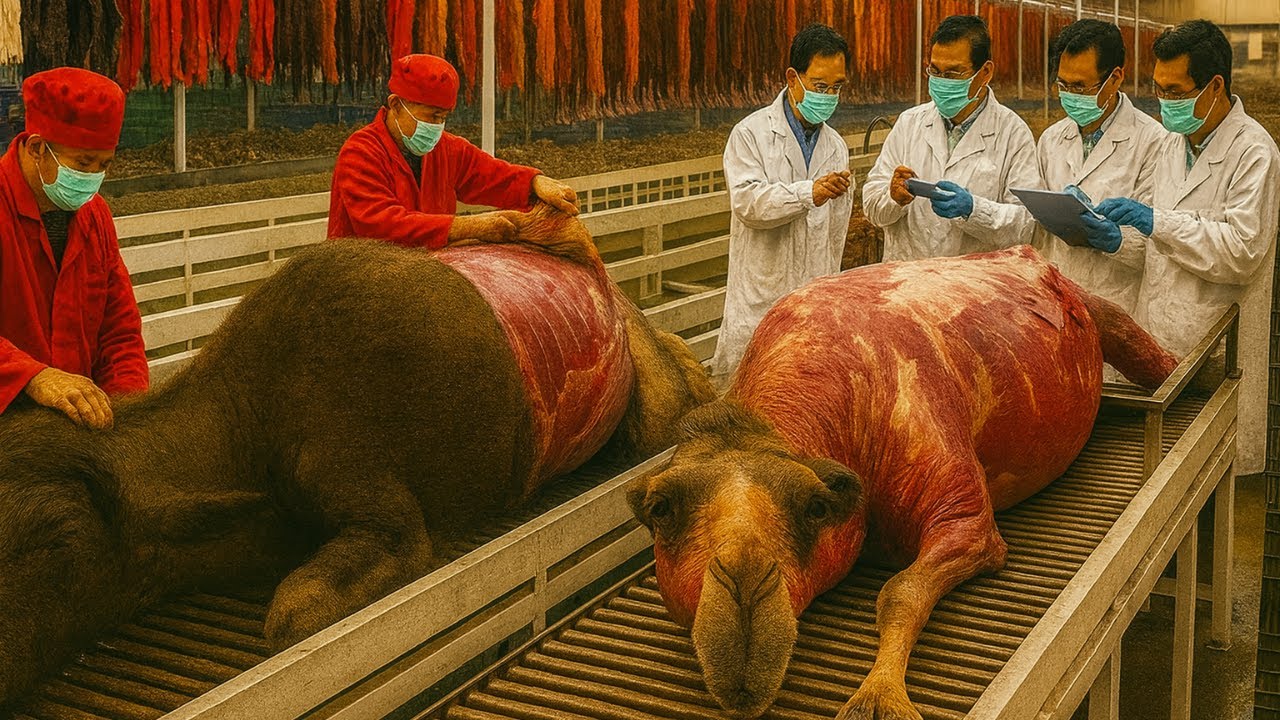 Inside a camel hide processing plant - from desert animal to luxury leather craft