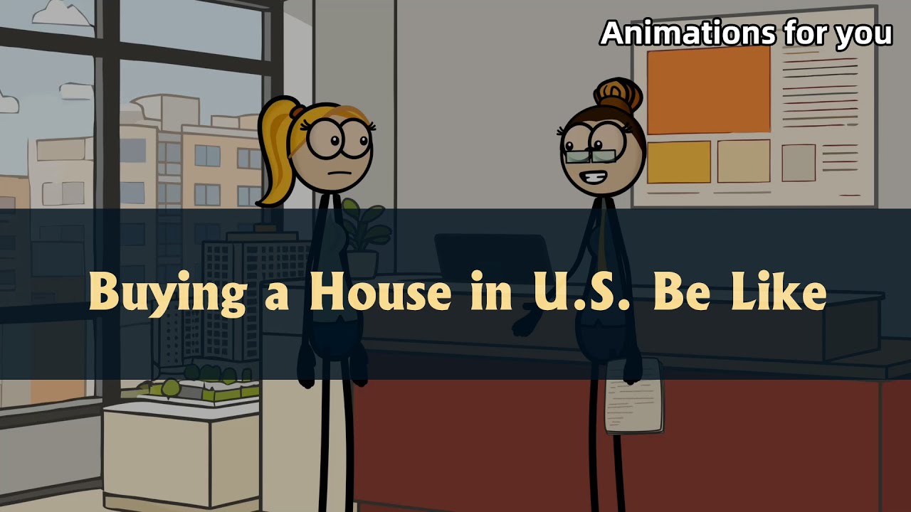 Buying a House in U.S. Be Like #usa #america #housing #housemarket #mortgage #animation #fyp 