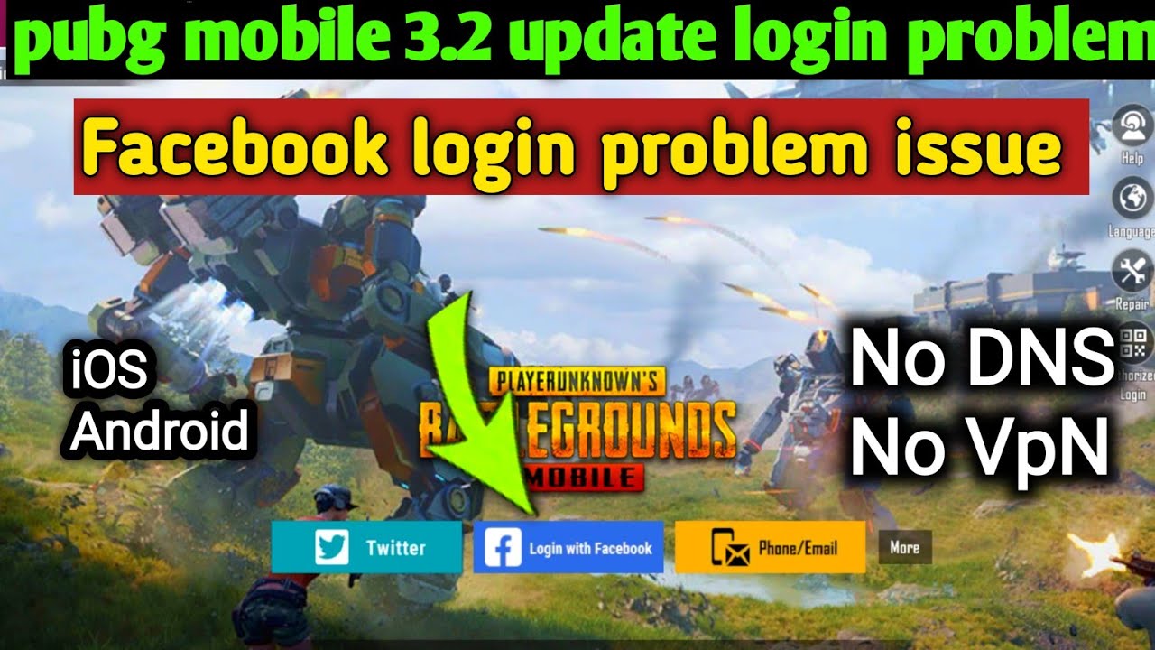 pubg 3.3 update login problem l pubg mobile Facebook login problem fix ...