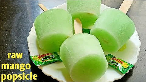kaccha mango bite popsicle  | candy ice cream | how to make ice cream from candy | #richaskitxhen