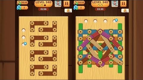 Screw Puzzle: Wood Nut & Bolt - Level 340