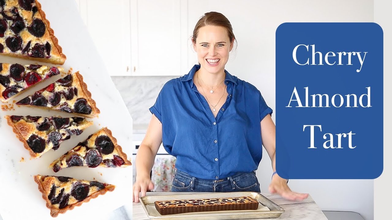 CHERRY ALMOND TART RECIPE: How to make an easy almond tart with fresh