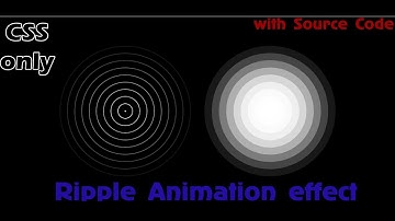 Ripple Animation effects Using HTML and CSS only | tutorial Video | with Source Code