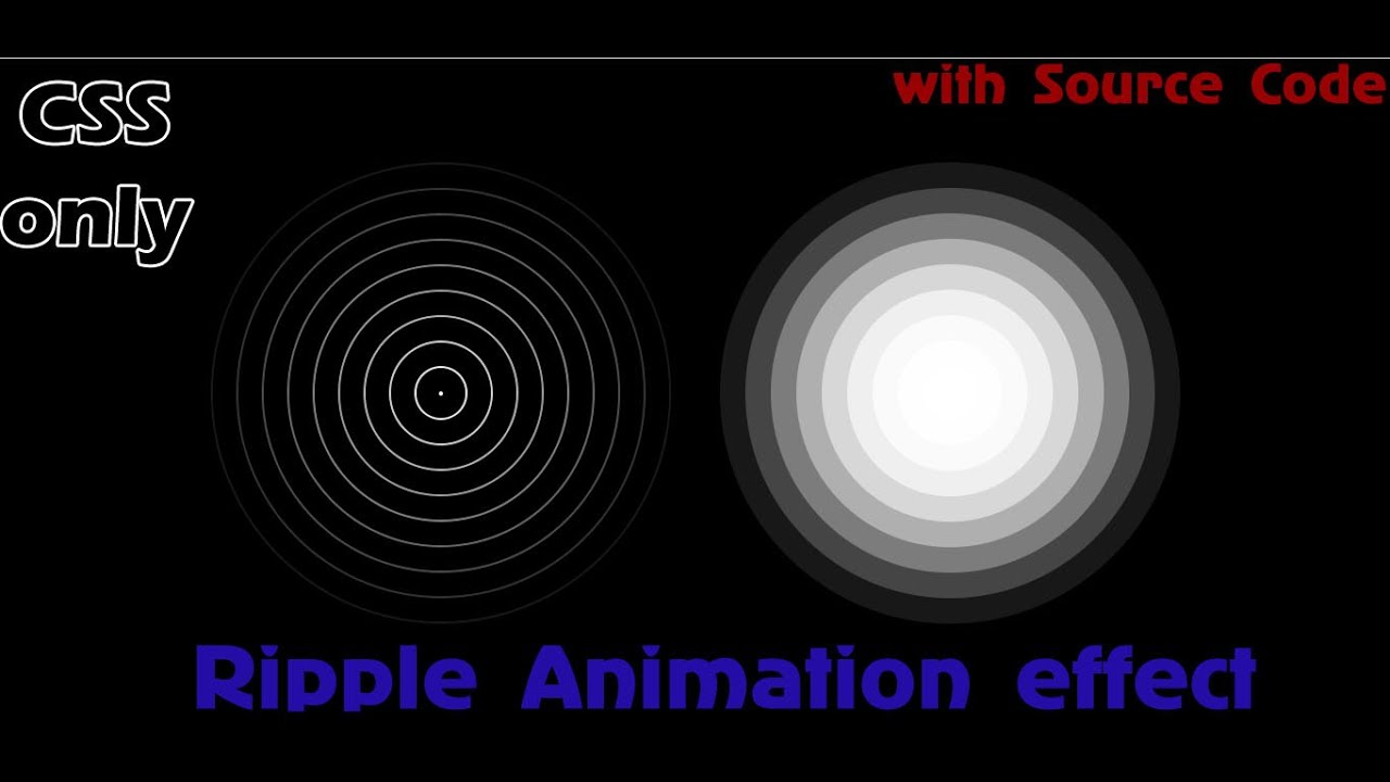Ripple Animation effects Using HTML and CSS only | tutorial Video ...