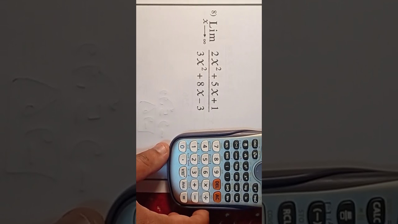 استخدام الاله الحاسبه فى حل جميع مسائل ال Limit