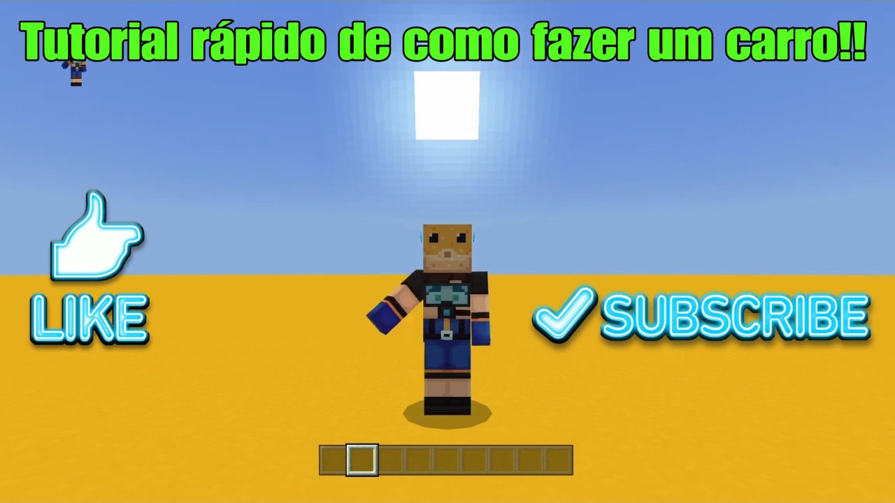 TUTORIAL COMO FAZER UM CARRO NO MINECRAFT - YouTube