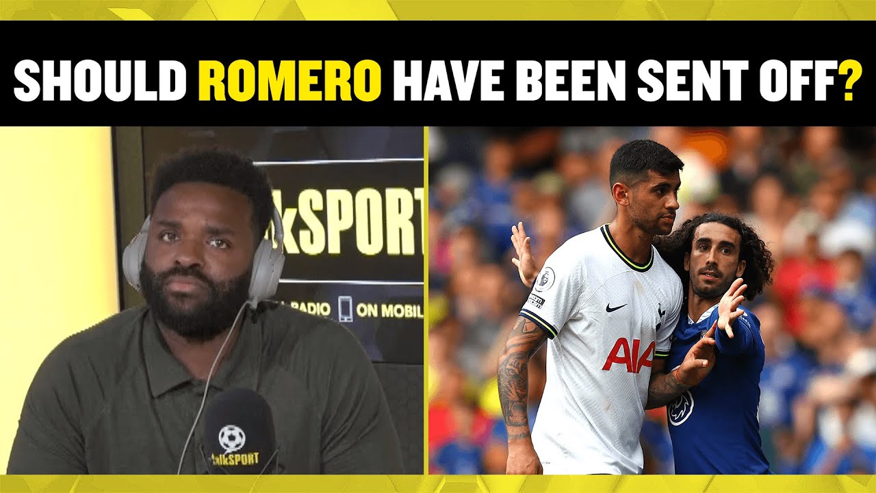 Should Romero have been sent off for pulling Cucurella's hair? Darren Bent  says it was a red card! 🔴 - YouTube