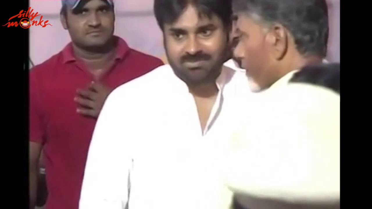 Pawan Kalyan Hugs CBN  Swearing in Ceremony  Silly Monks