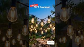 Transform Your Backyard 💡 50FT Shatterproof String Lights! #Shorts