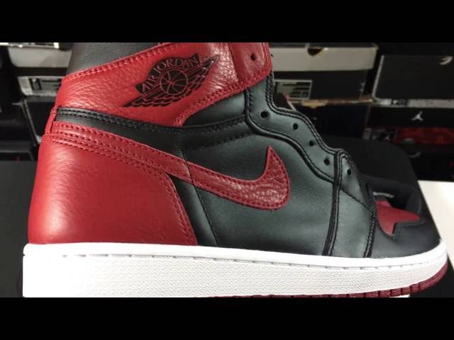 Air Jordan 1 "Banned" Retro Unboxed! BRED Review   YouTube