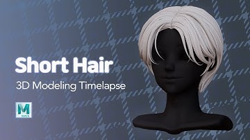 Short Hair 3D Modeling Short Timelapse
