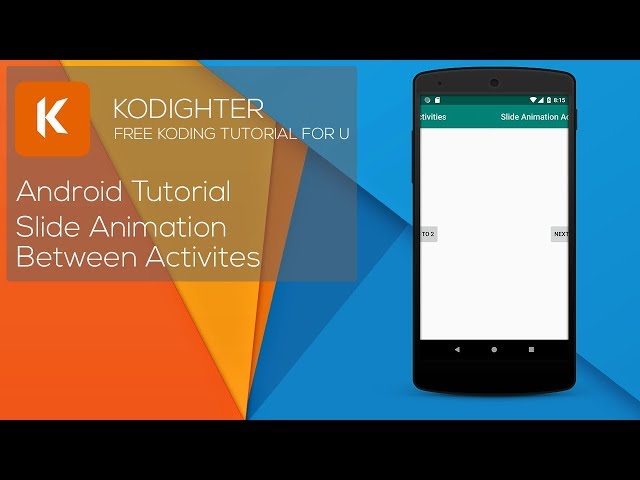 Android Studio Tutorial - Slide Animation Between Activites - YouTube