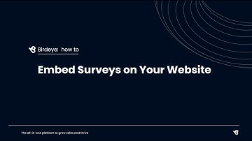 Embed Surveys on Website