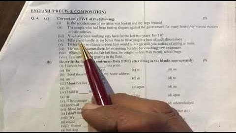 CSS, Central Superior Services, Pakistan, English Past Papers 4