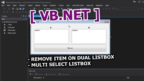 [ VB.NET ] MultiSelect item on Listbox and Remove dual items .