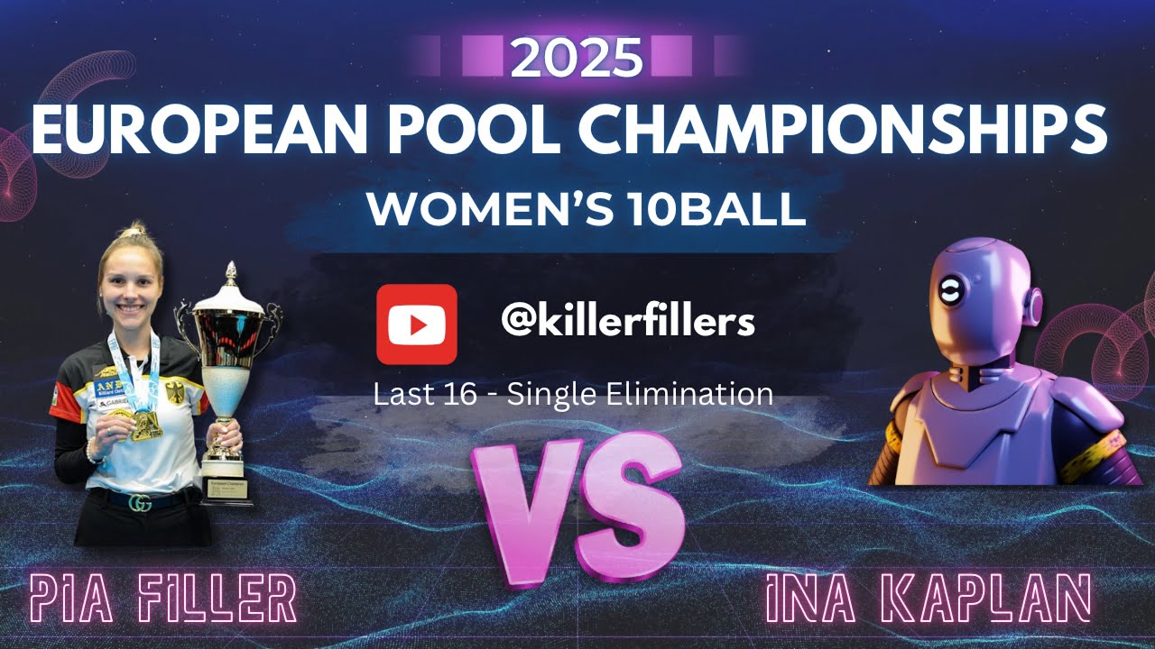 PIA FILLER vs INA KAPLAN | 2025 EC WOMEN‘S 10 BALL | LAST 16
