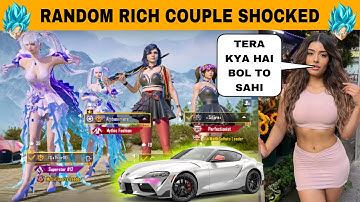 RANDOM RICH & PRO COUPLE SHOCKED AFTER SEEING MY NEW X-SUIT | BEST NOOB PRANK😂 | #noob #pubgmobile