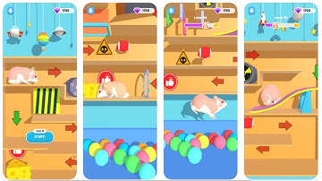 Noob VS Pro VS Hacker VS God In Hamster Maze Run - All Levels Gameplay Android,iOS - Kids TV Channel