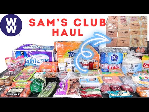 Видео: *NEW* HUGE SAM'S CLUB GROCERY HAUL | WW POINTS & CALORIES